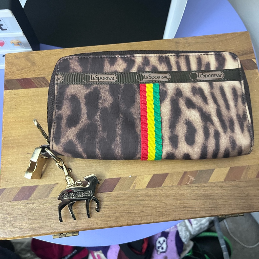 Bnwot!Rare!L.A.M.B.X Lesport Sac Leopard Print Wallet!